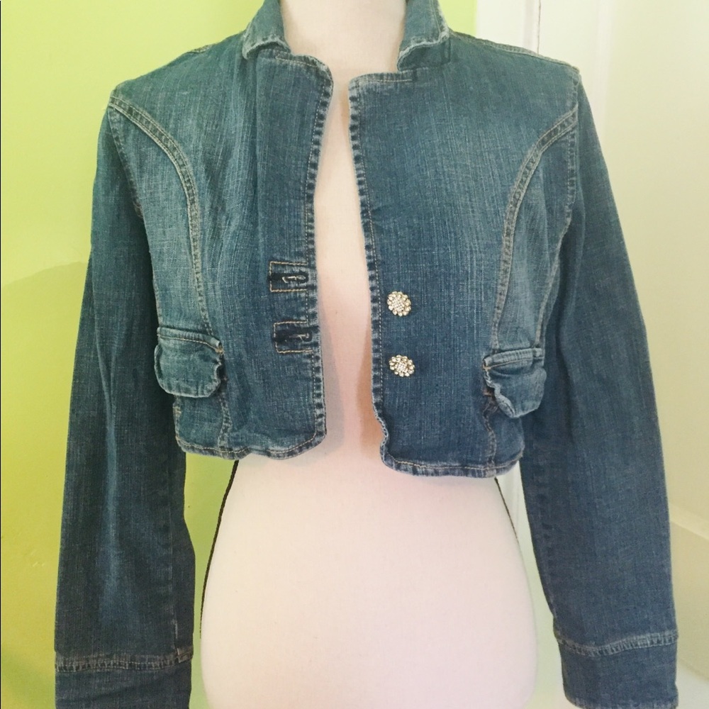 Juniors large, denim jacket